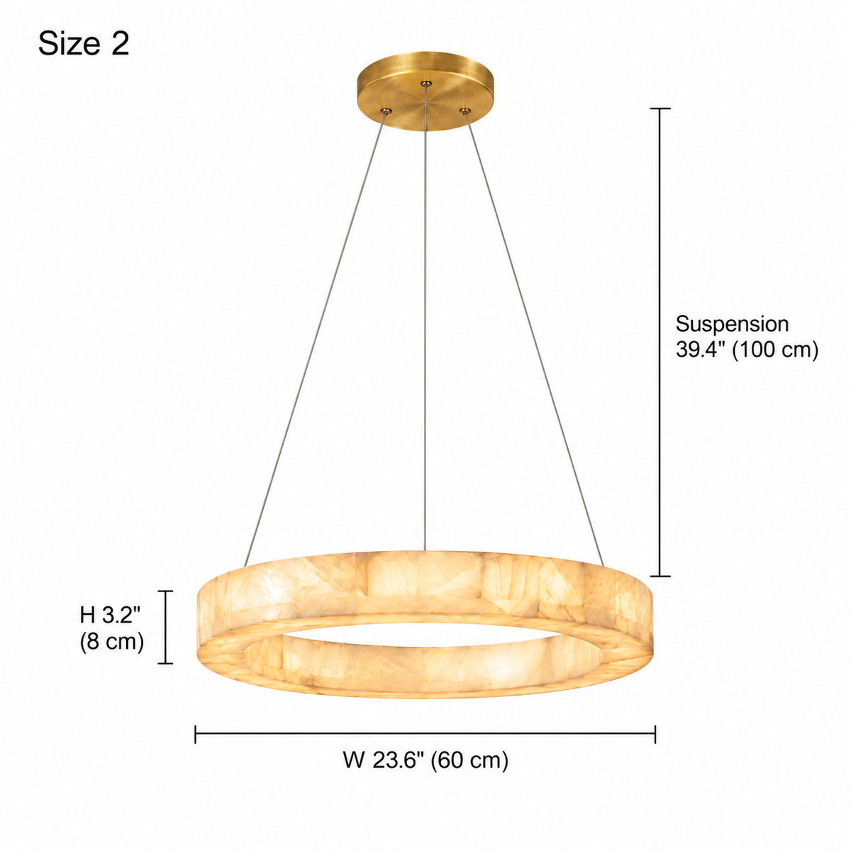 size aveline alabaster ring chandelier gold 60cm dimensions