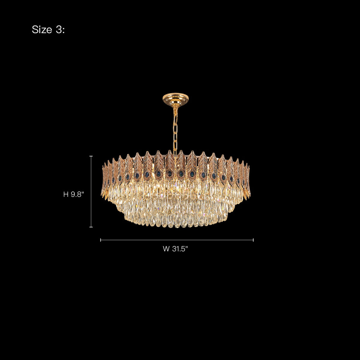 size-three-lunavia-modern-luxury-gold-crystal-leaf-ring-chandelier-Carra Home-lighting
