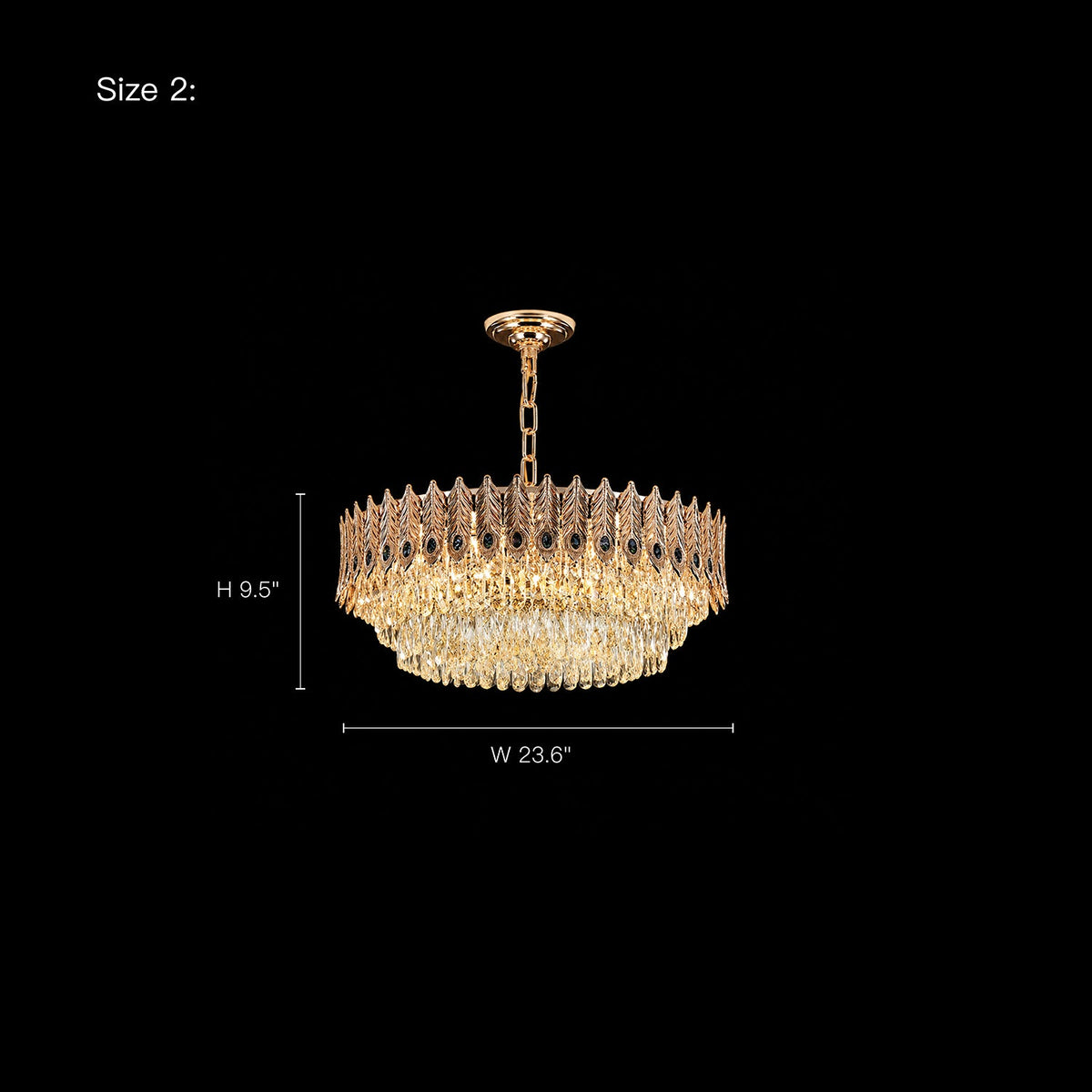 size-two-lunavia-modern-luxury-gold-crystal-leaf-ring-chandelier-Carra Home-lighting