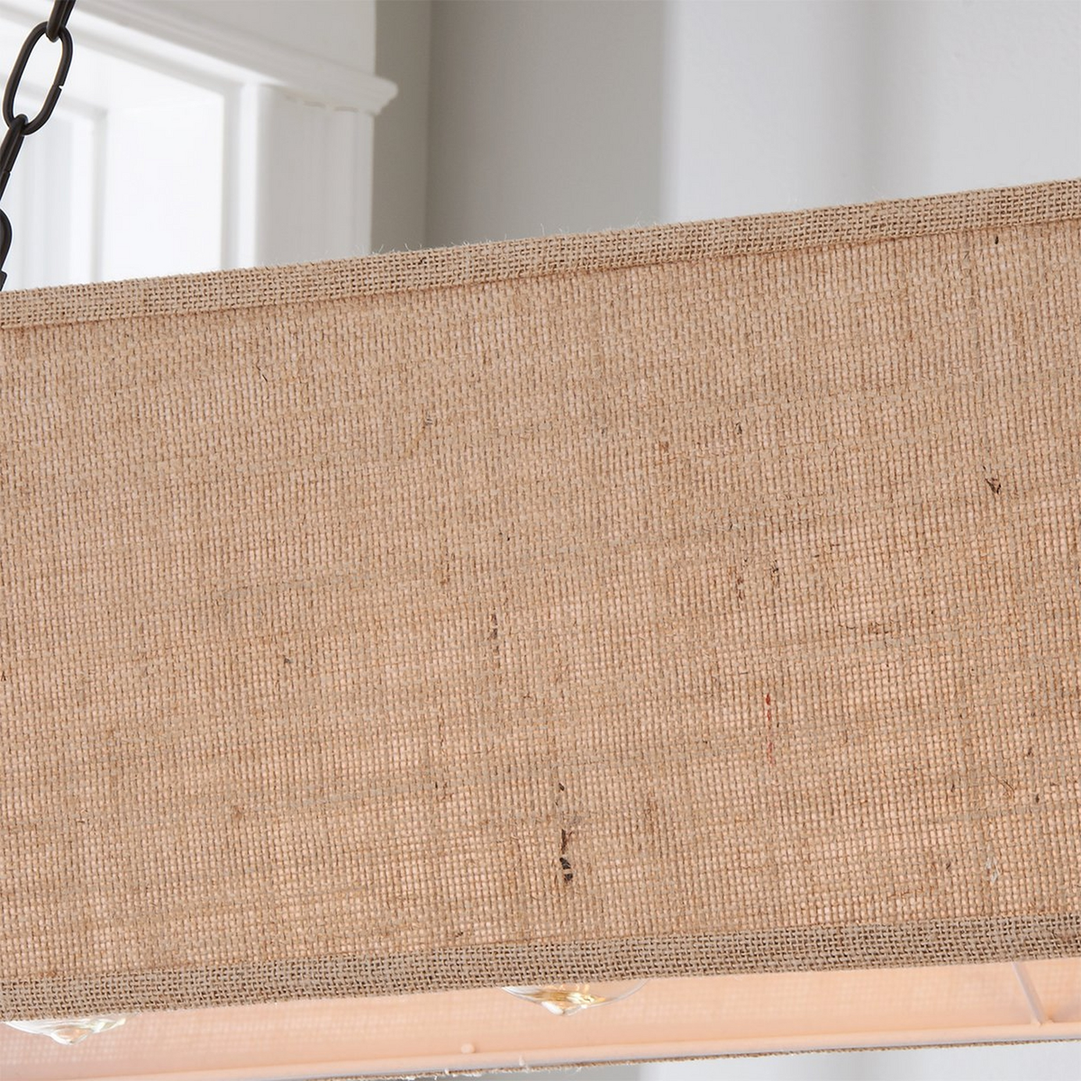 Stark natural burlap shade fabric close-up | CARRA HOME