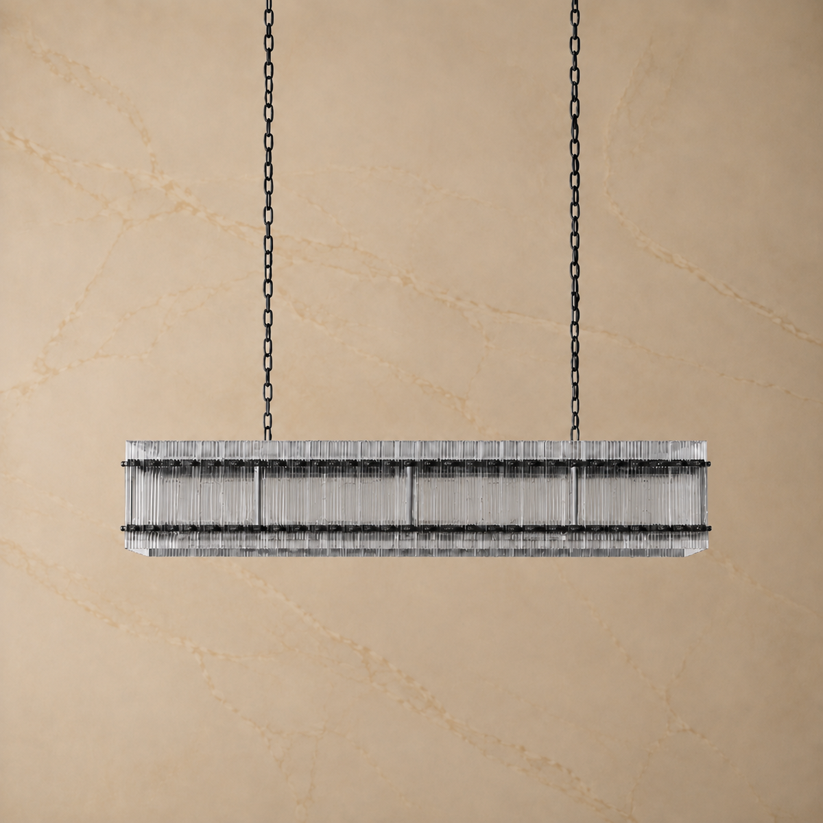 Sun Merca Crystal Rectangular Chandelier 4