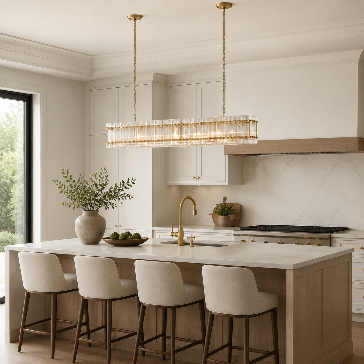 Sun Merca Crystal Rectangular Chandelier 9
