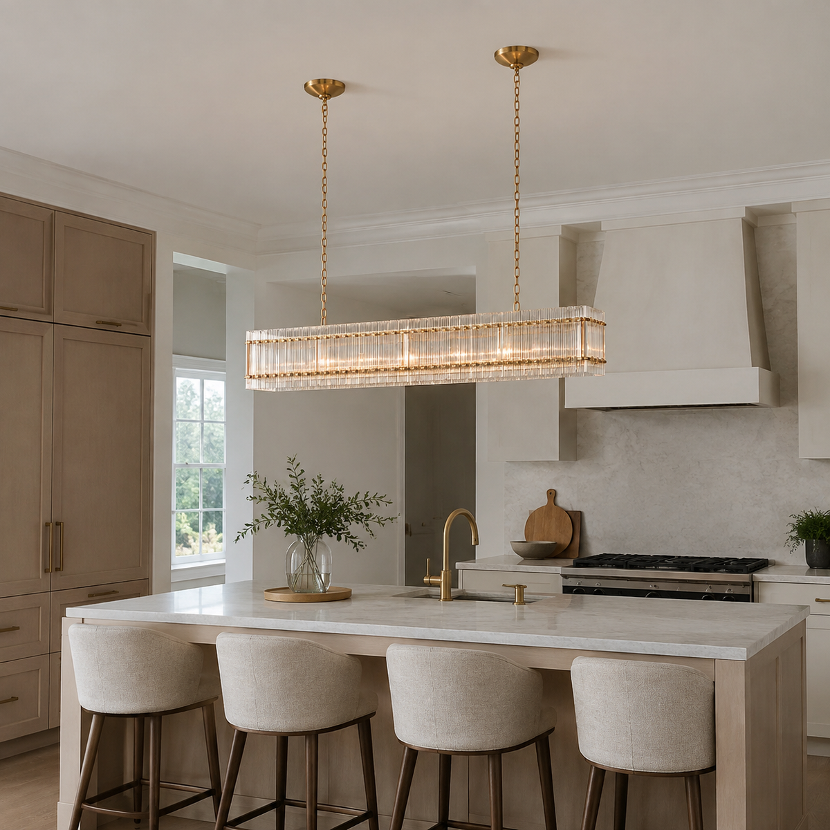 Sun Merca Crystal Rectangular Chandelier 10