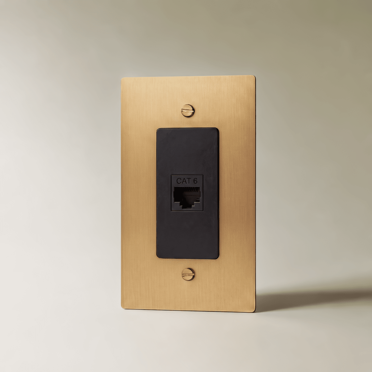 The Brass Ethernet Socket (RJ45) (1-Gang) — Brass, 1 Gang, Ethernet | CARRA HOME