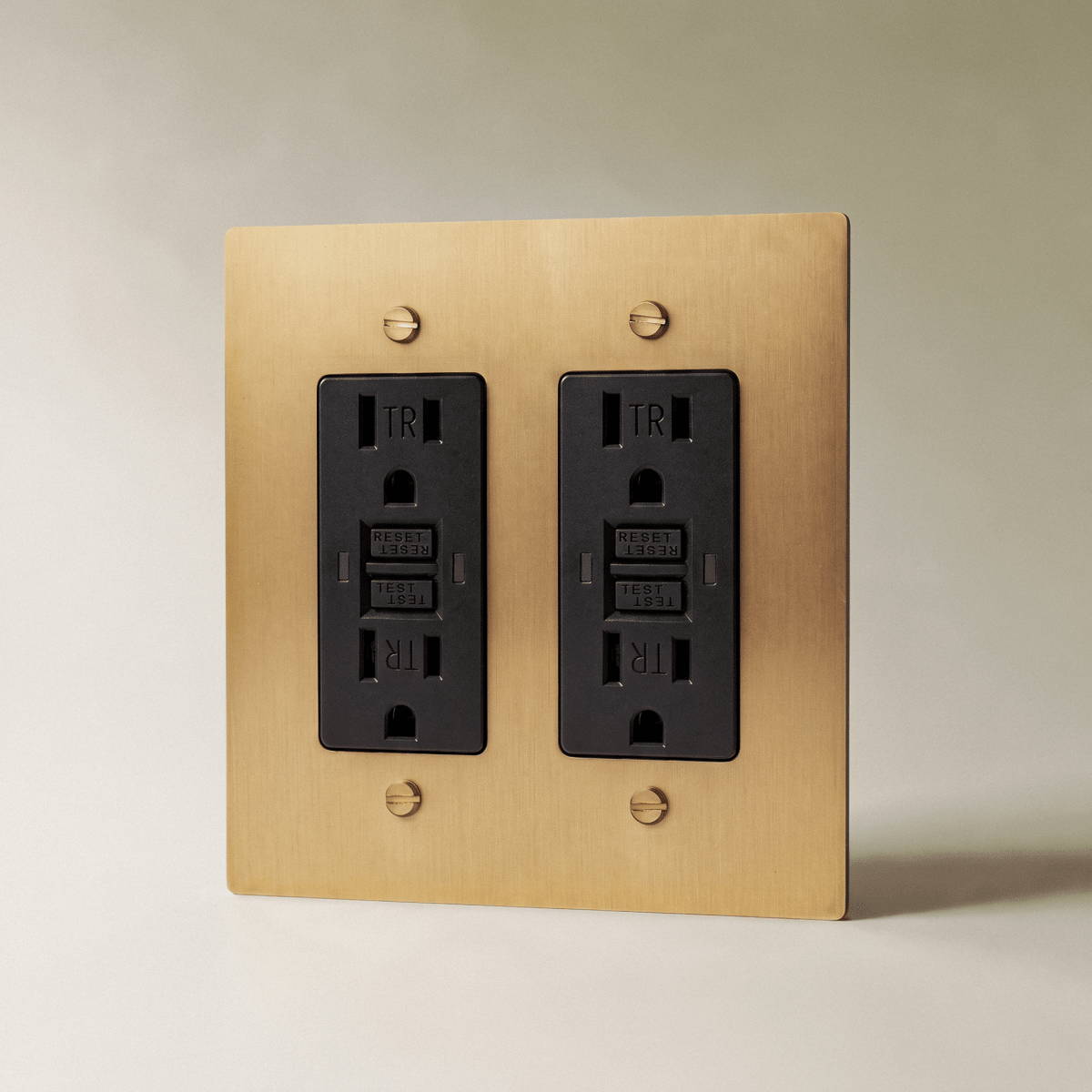 The Brass Outlet (1 to 4 Gang) — Brass, 2 Gang, GFCI | CARRA HOME