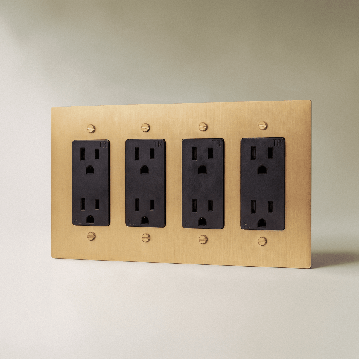The Brass Outlet (1 to 4 Gang) — Brass, 4 Gang, Standard | CARRA HOME