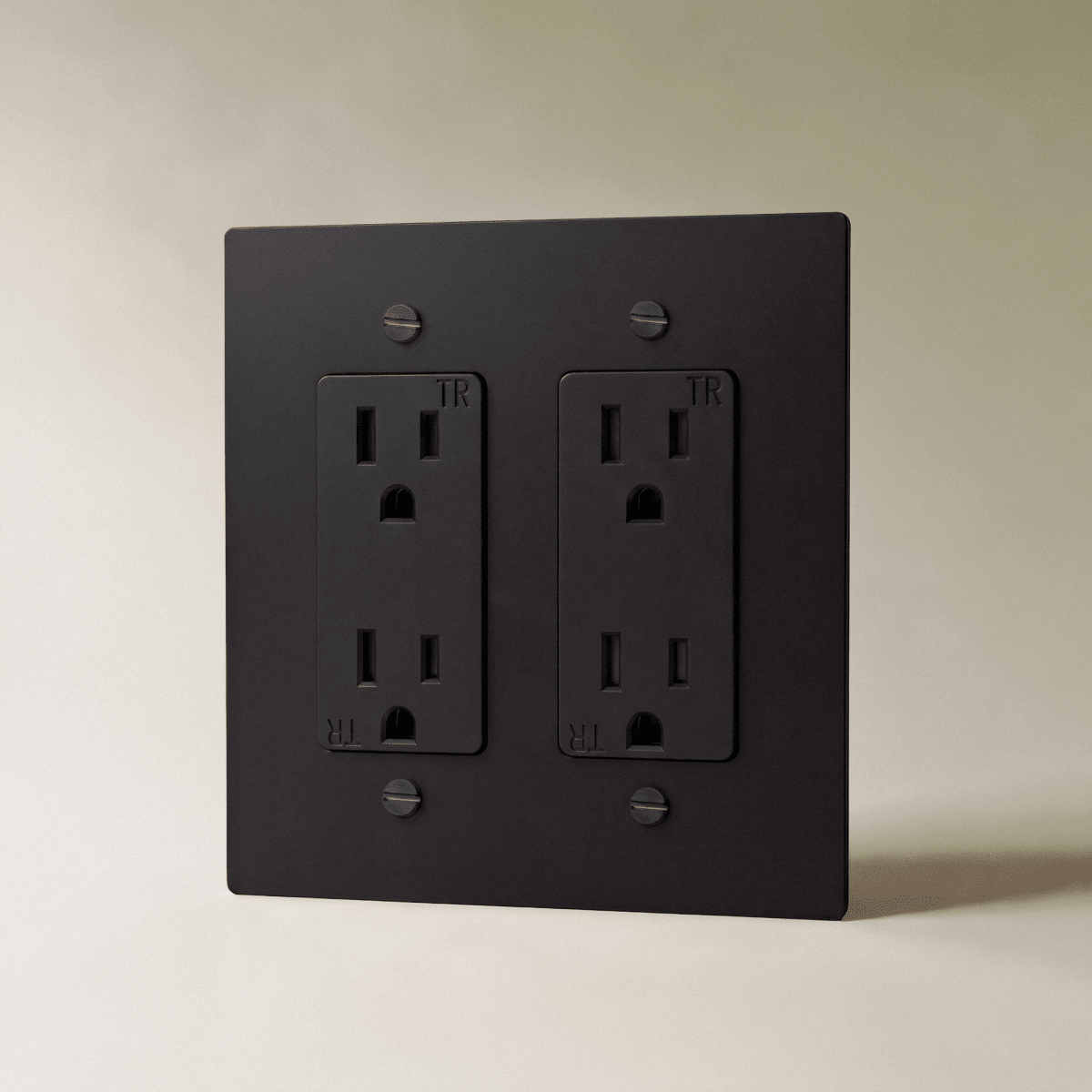 The Brass Outlet (1 to 4 Gang) — Night Black, 2 Gang, Standard | CARRA HOME