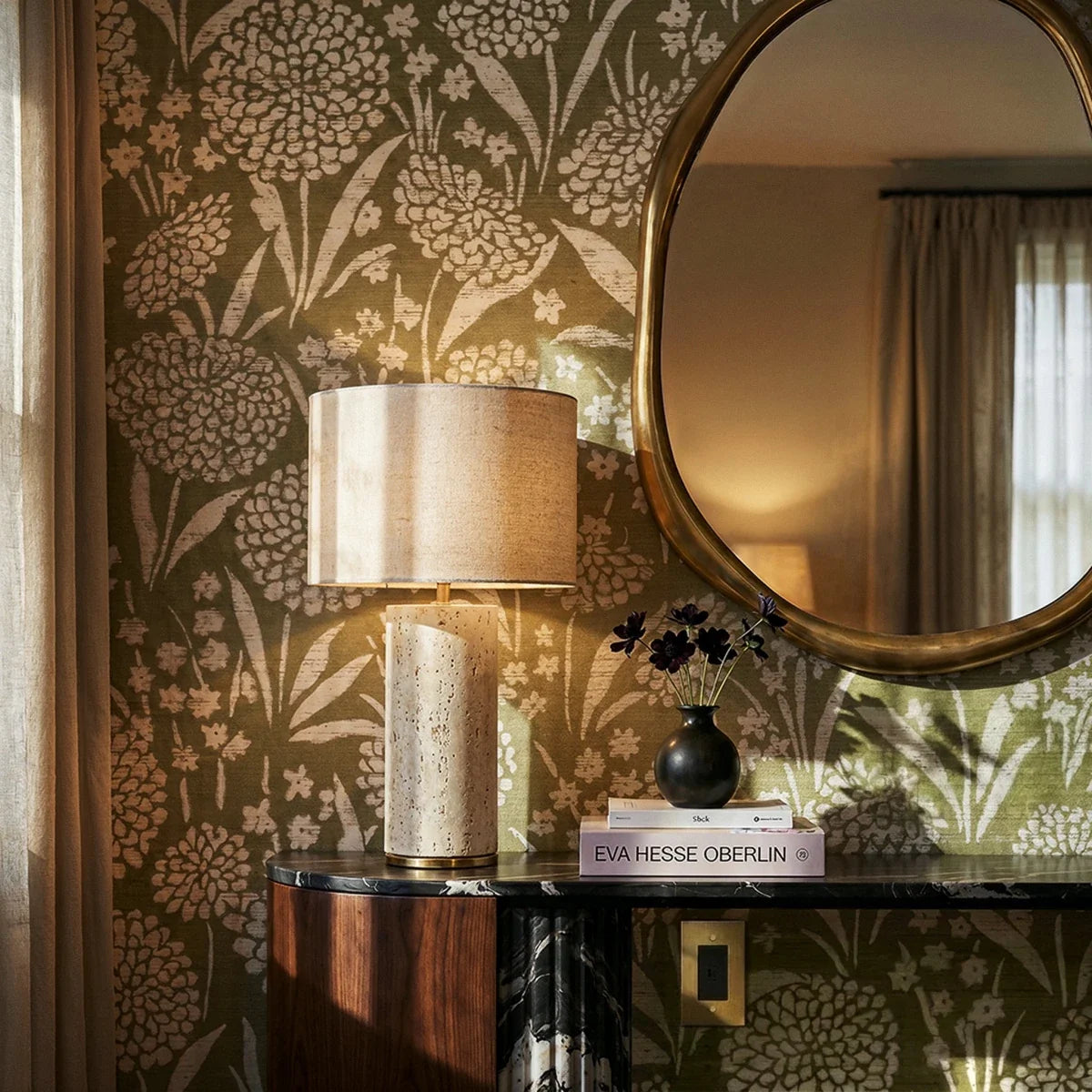 The Brass Telephone Socket (RJ11) (1-Gang) — socket in a second room interior | CARRA HOME
