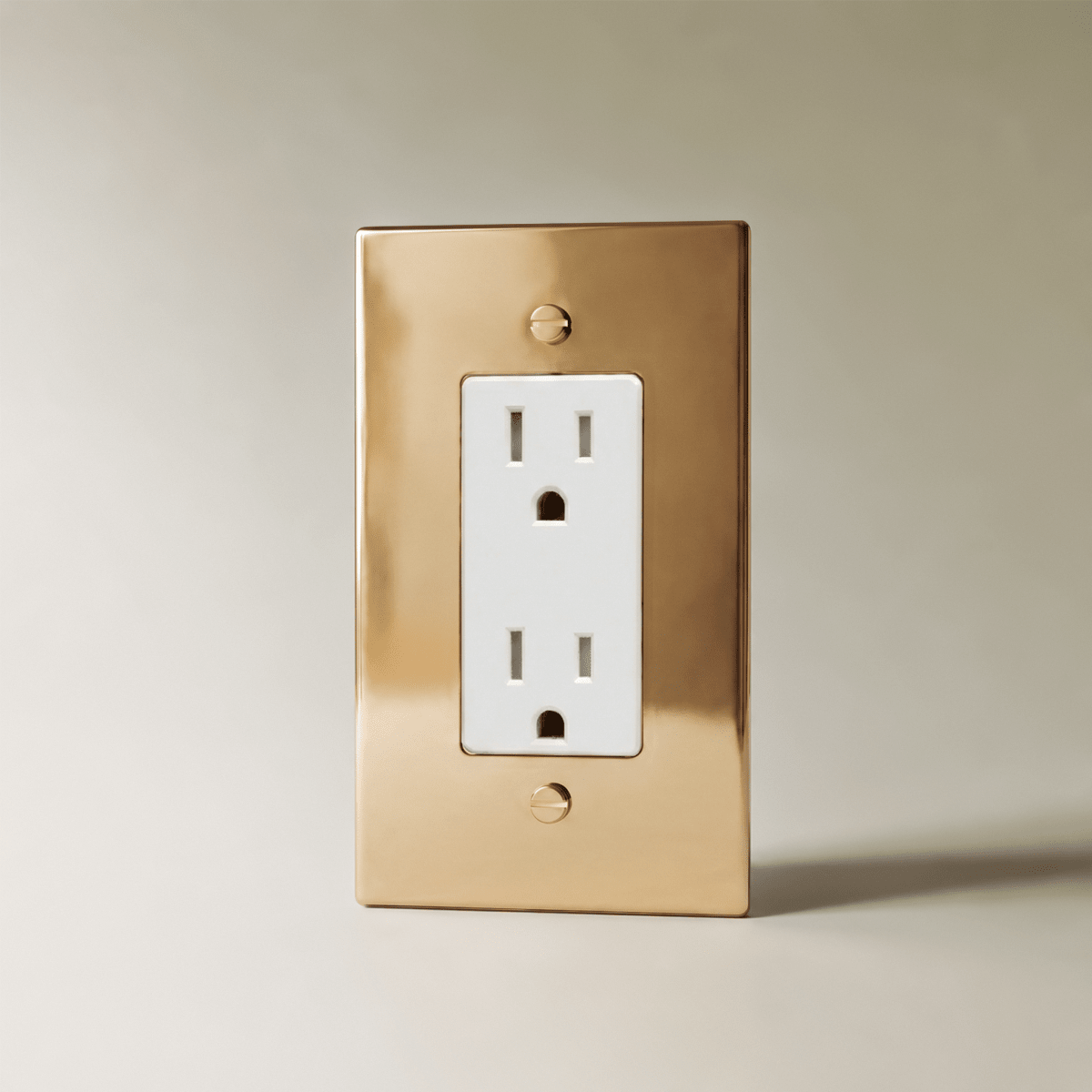 The Polished Brass Outlet — White, 1 Gang, Standard | CARRA HOME
