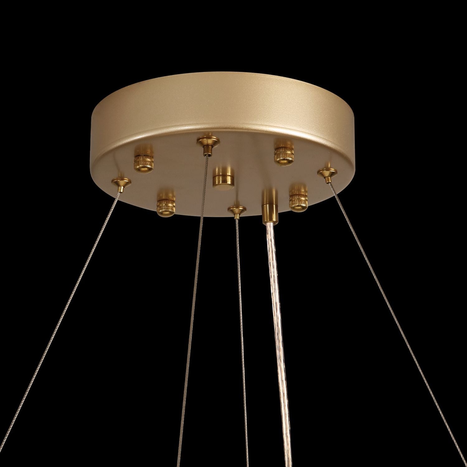 Valdore Chandelier top mounting plate — gold canopy, E12 sockets, secure cable attachments | Carra Home