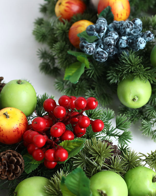 Artificial Apple Mixed Berry Wreath Outdoor