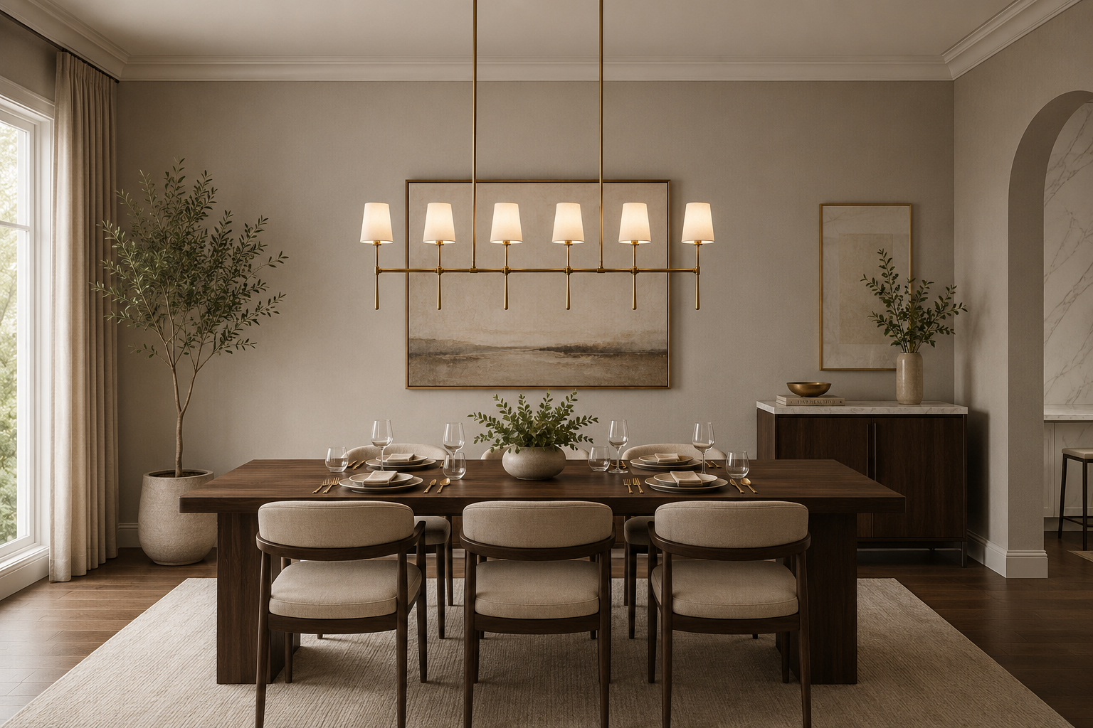 Choosing the right dining room chandelier for an elegant home interior
