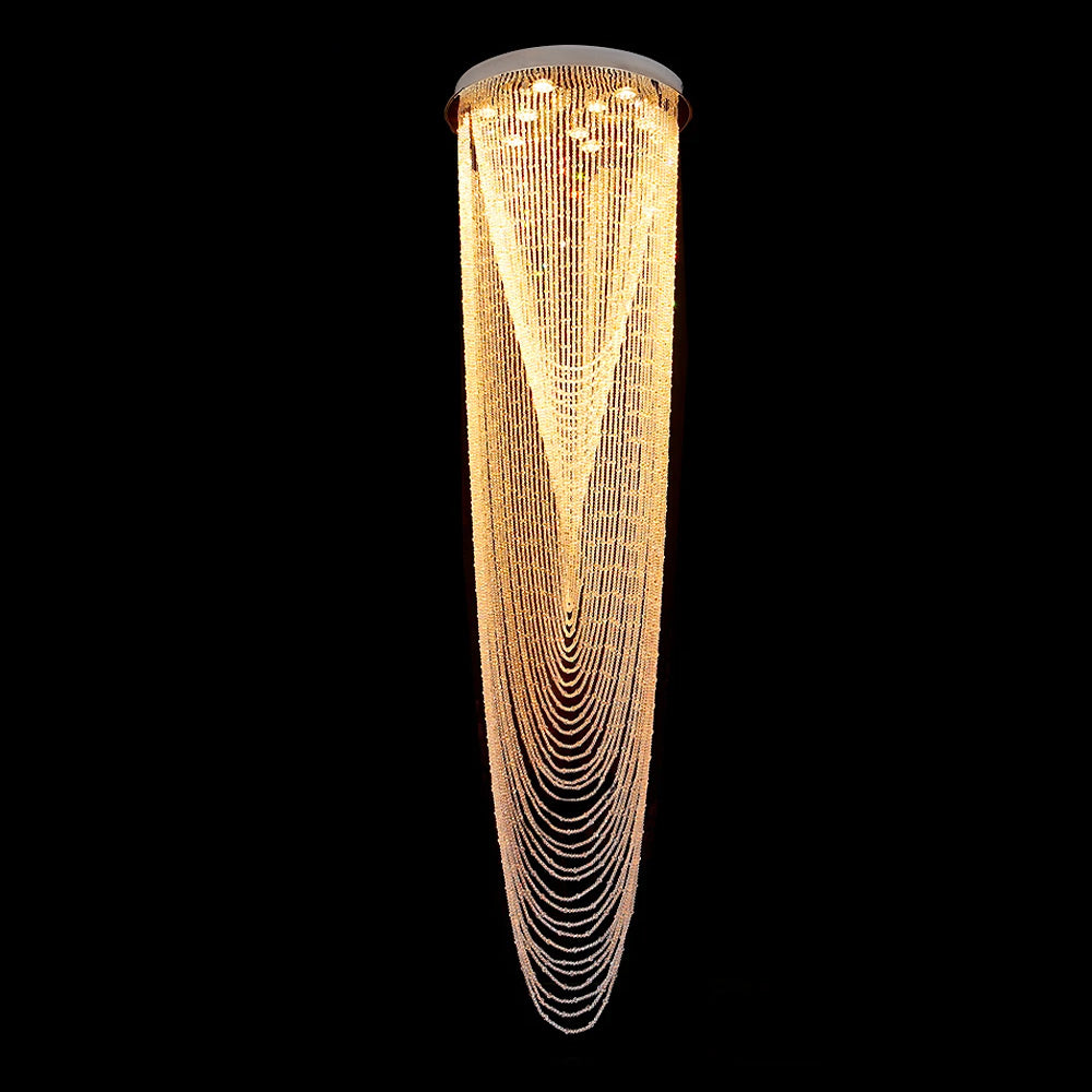 Splendid Waterfall Beaded Curtain Design Crystal Chandelier-Living Room