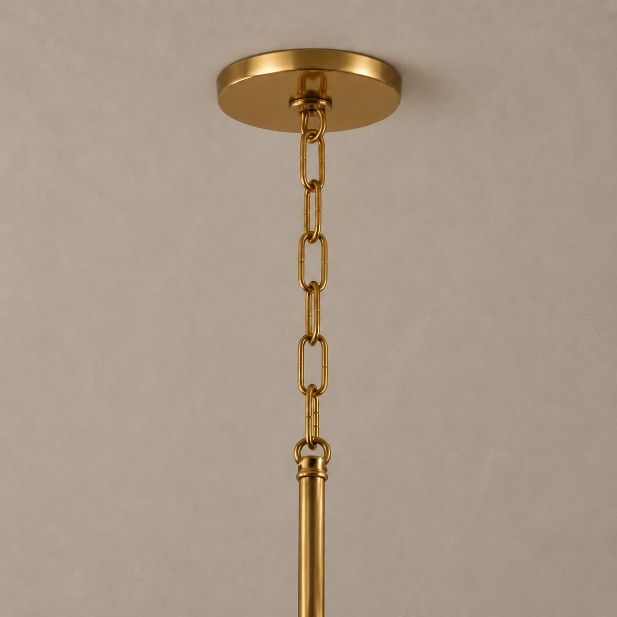 ghiaccio round chandelier canopy detail