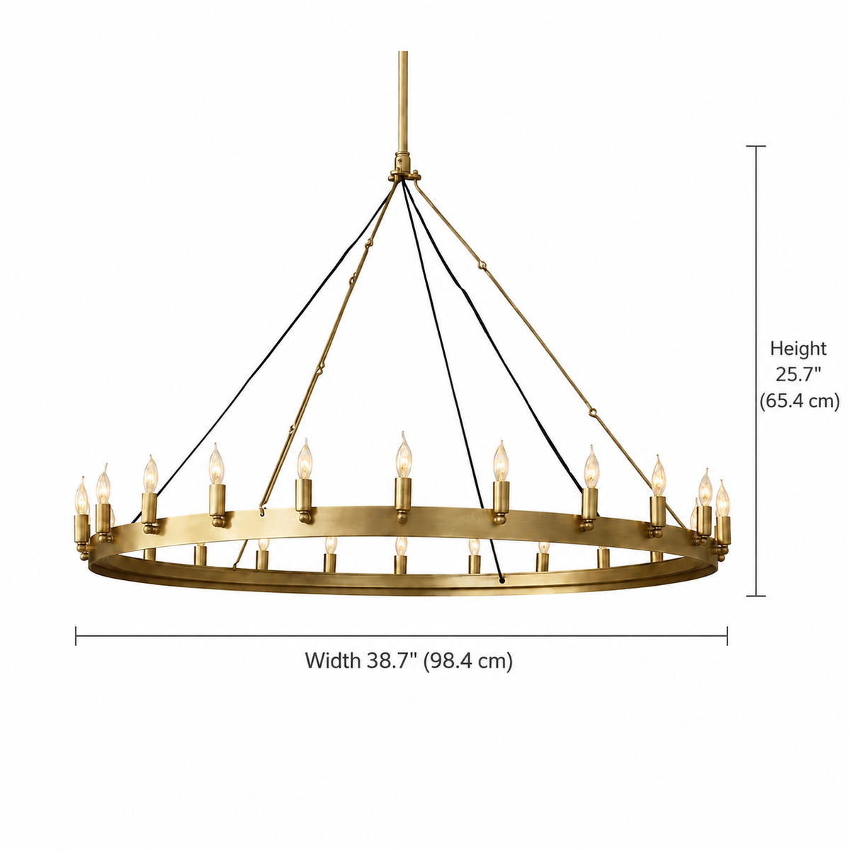 size cominv vintage candelabra round chandelier 97cm