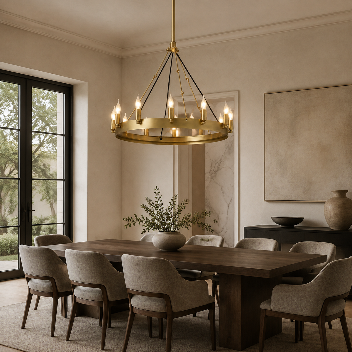 cominv vintage candelabra round chandelier dining room