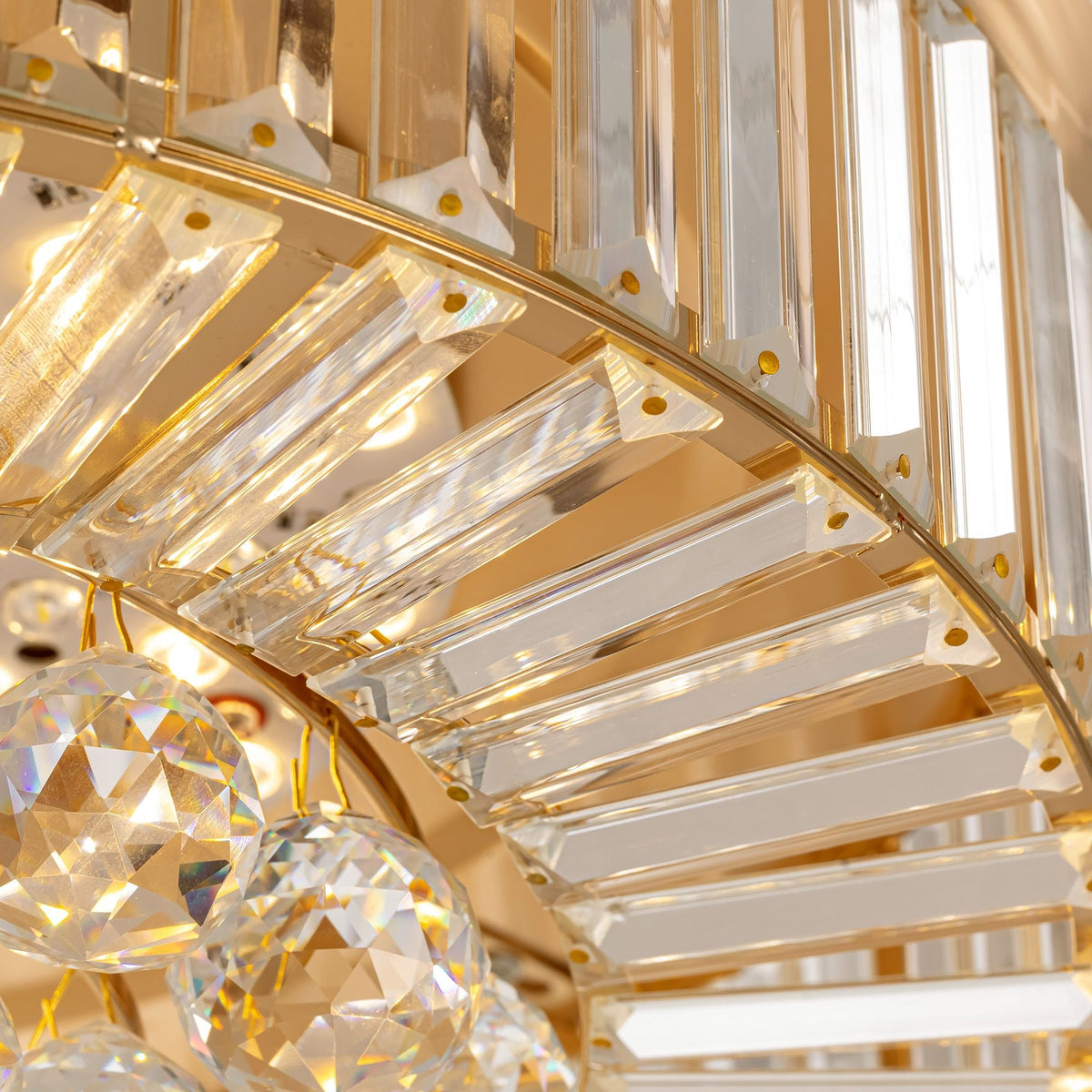Luxury Crystal Ceiling Fan with Lights DC Motor & Dimmable LED Fandelier