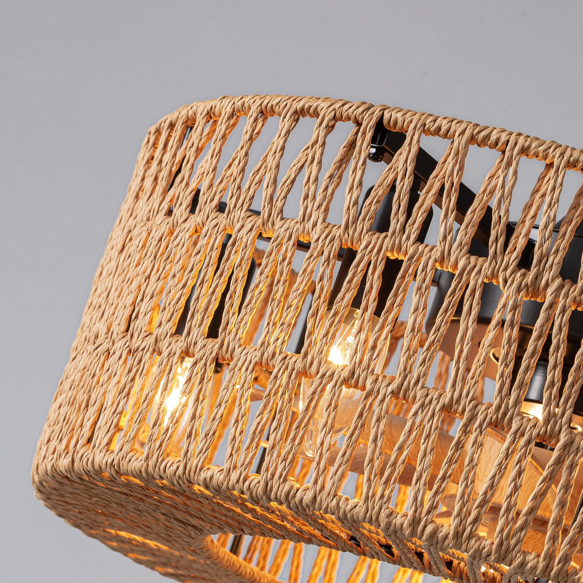 Close-up of natural water hyacinth/rattan weave texture, handcrafted look, breathable design | CARRA HOME
