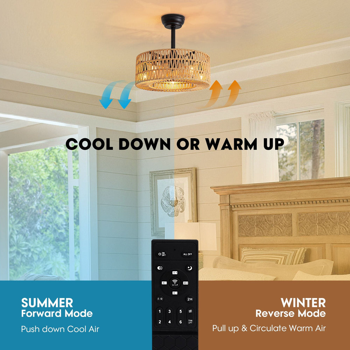 Summer forward cool air & Winter reverse circulate warm air, energy-efficient year-round | CARRA HOME