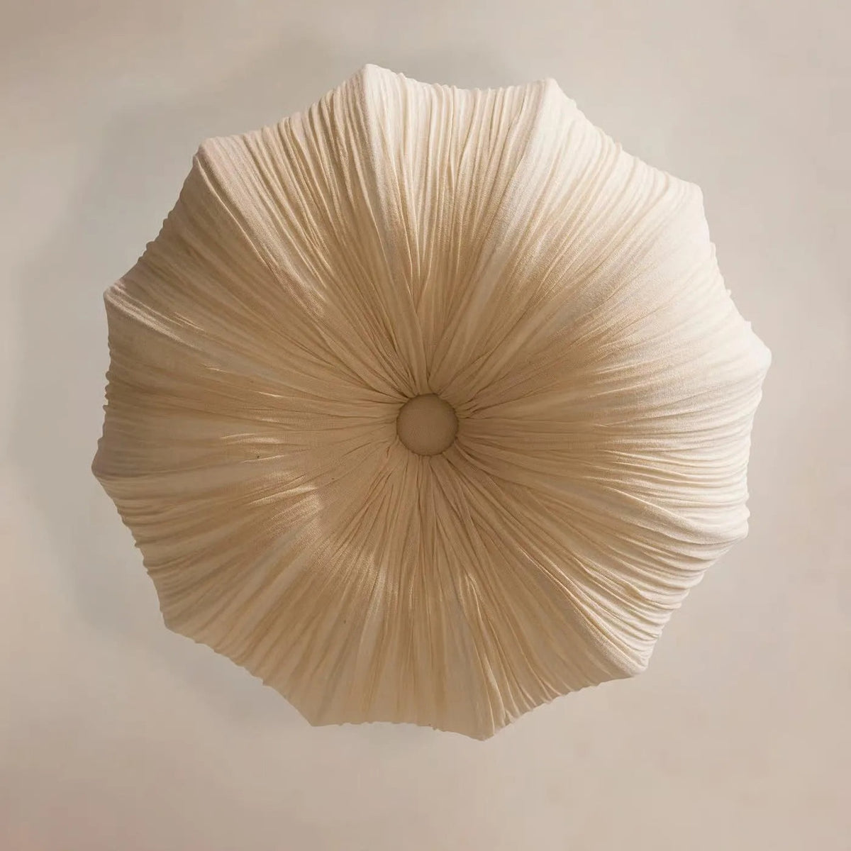 Aldwin gathered cotton underside detail with the light switched off | CARRA HOME