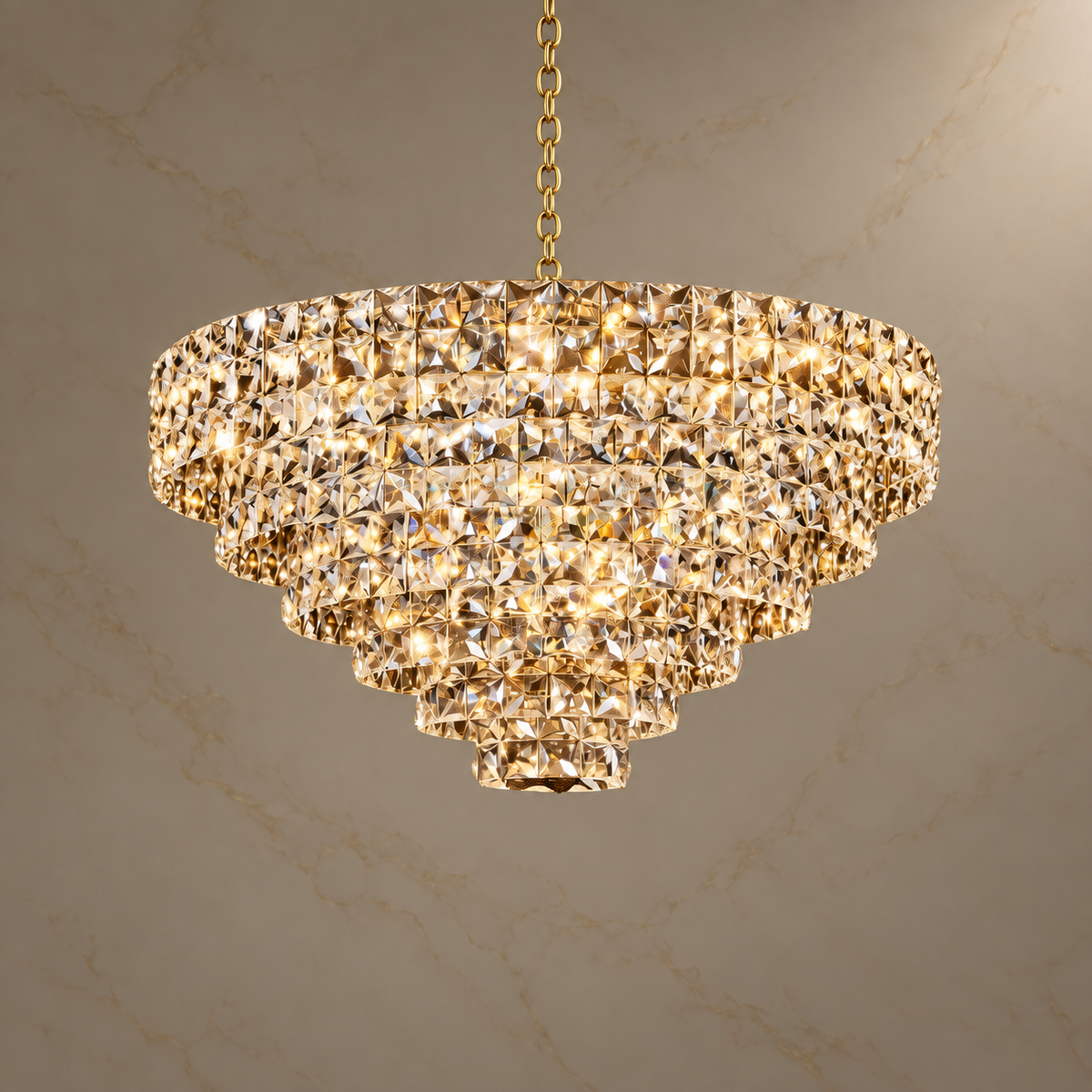 Aria Chrome K9 Crystal Glacier Chandelier product view 2