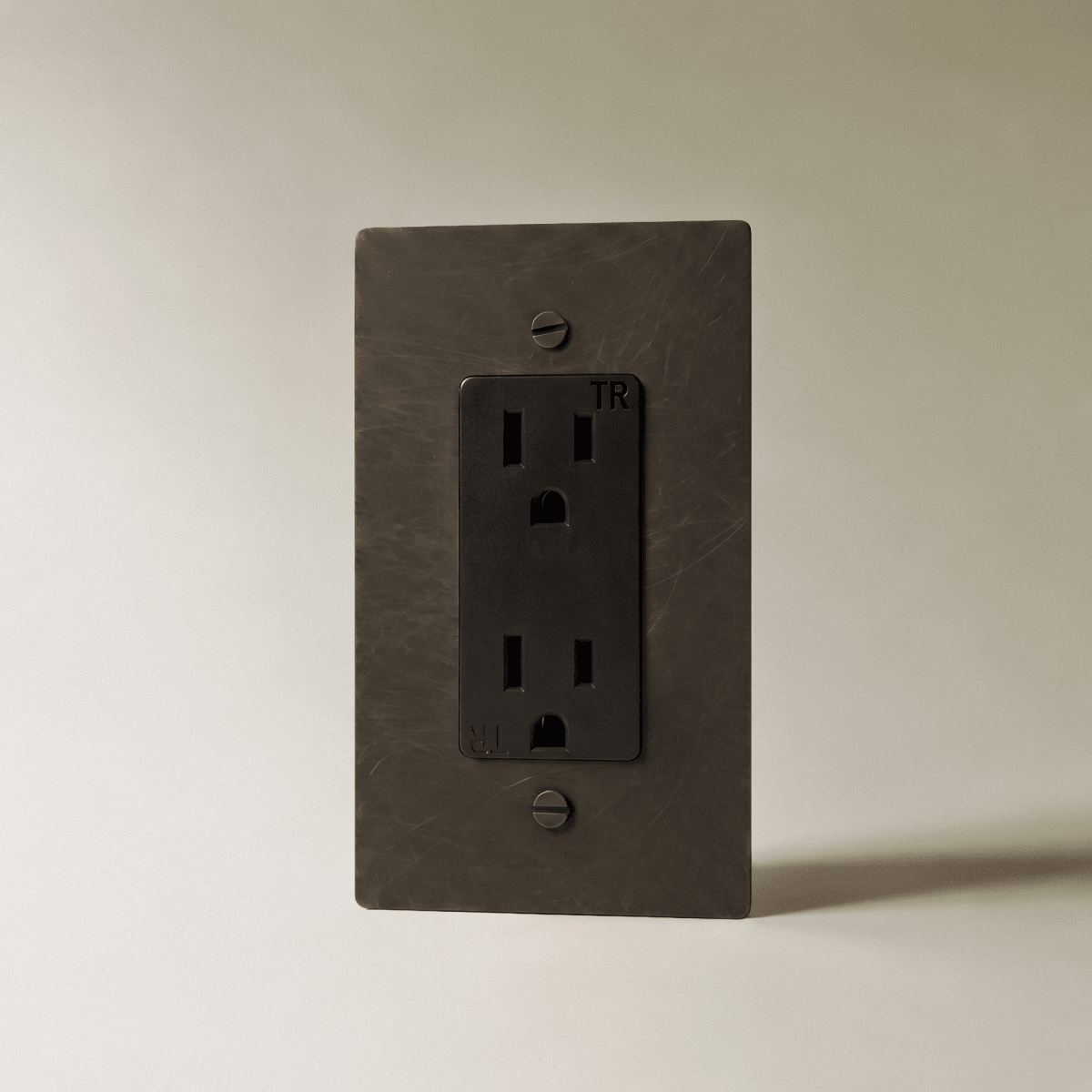 Aurex Bronze With Patina 1 Gang Standard Wall Outlet - CARRA HOME