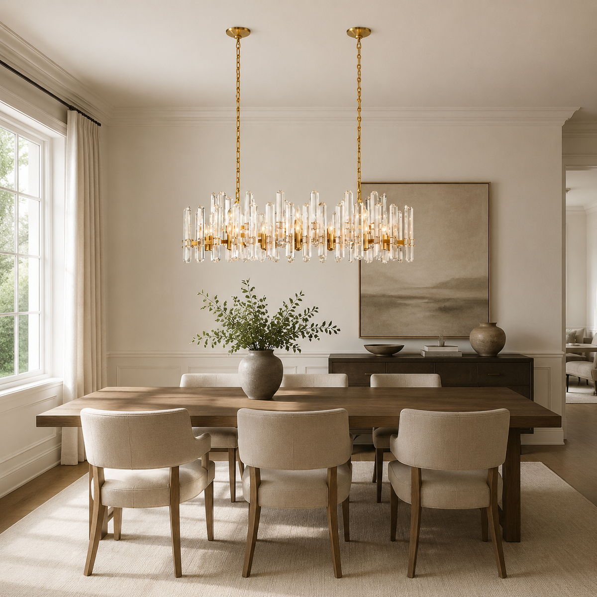 Baingham Crystal Linear Chandelier 11