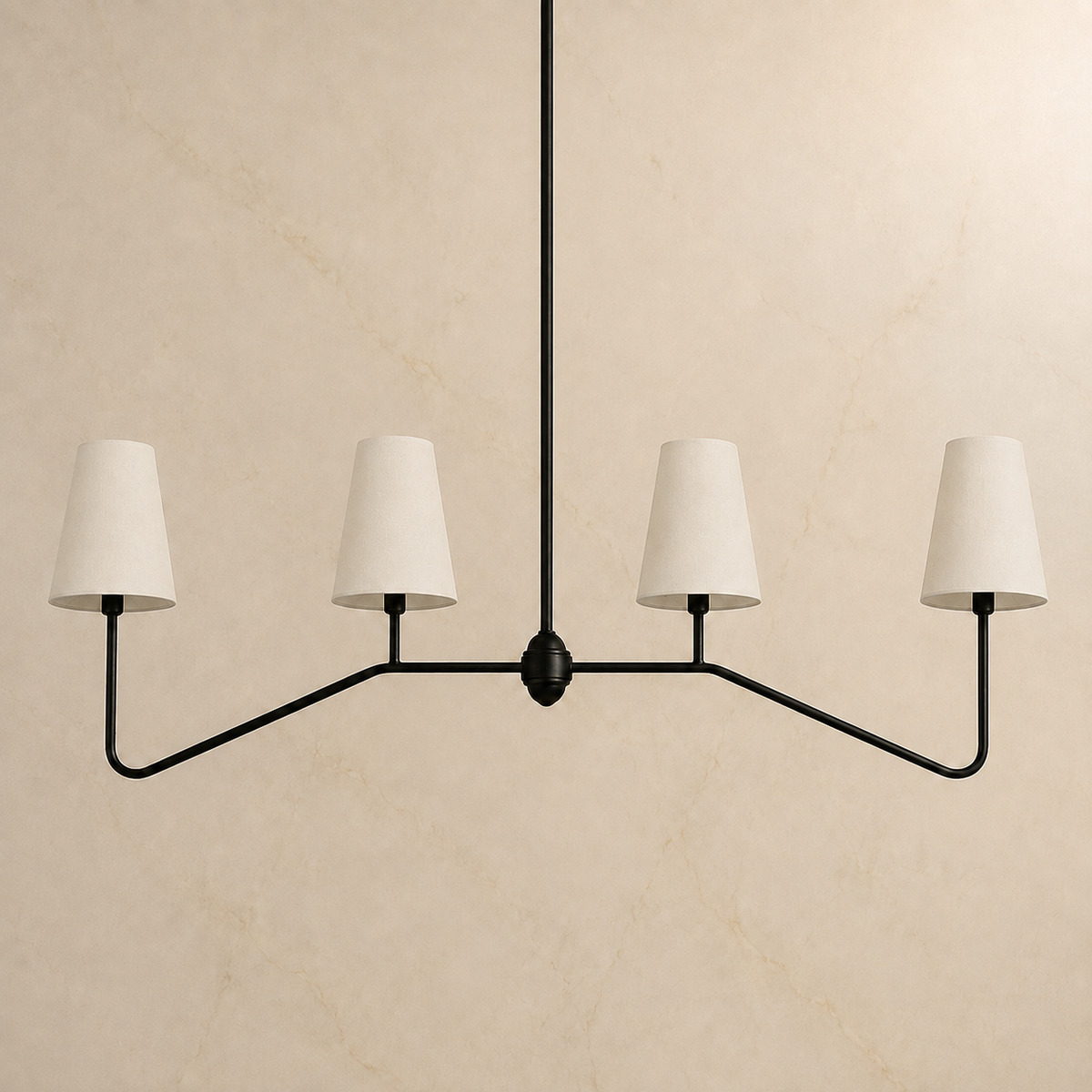 Berkshire Metal Linear Pendant in black, light off