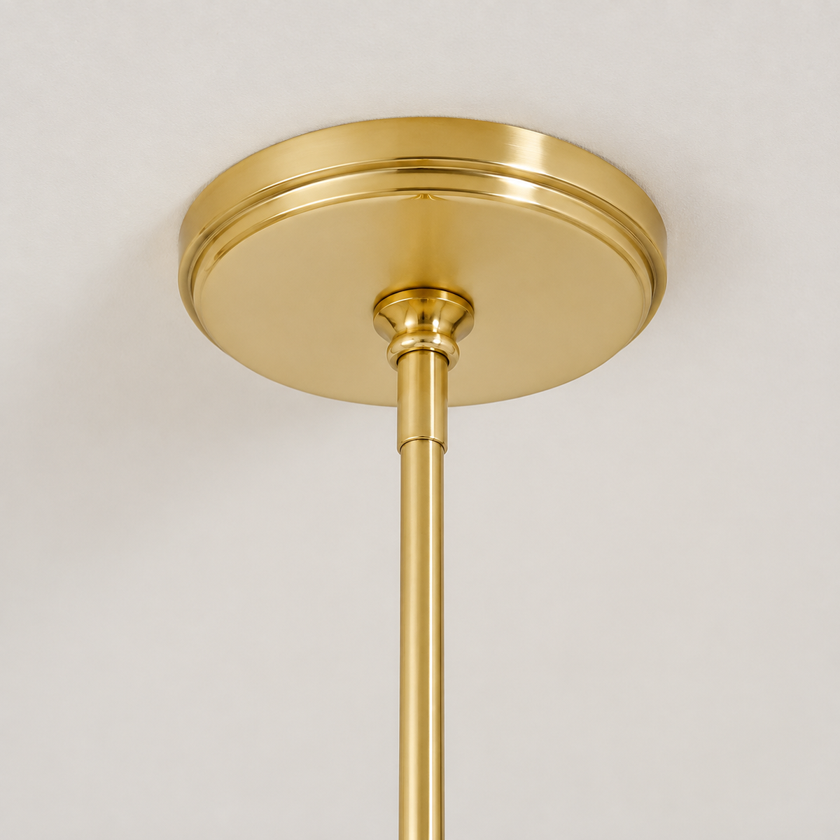 Berkshire Metal Linear Pendant gold ceiling canopy detail