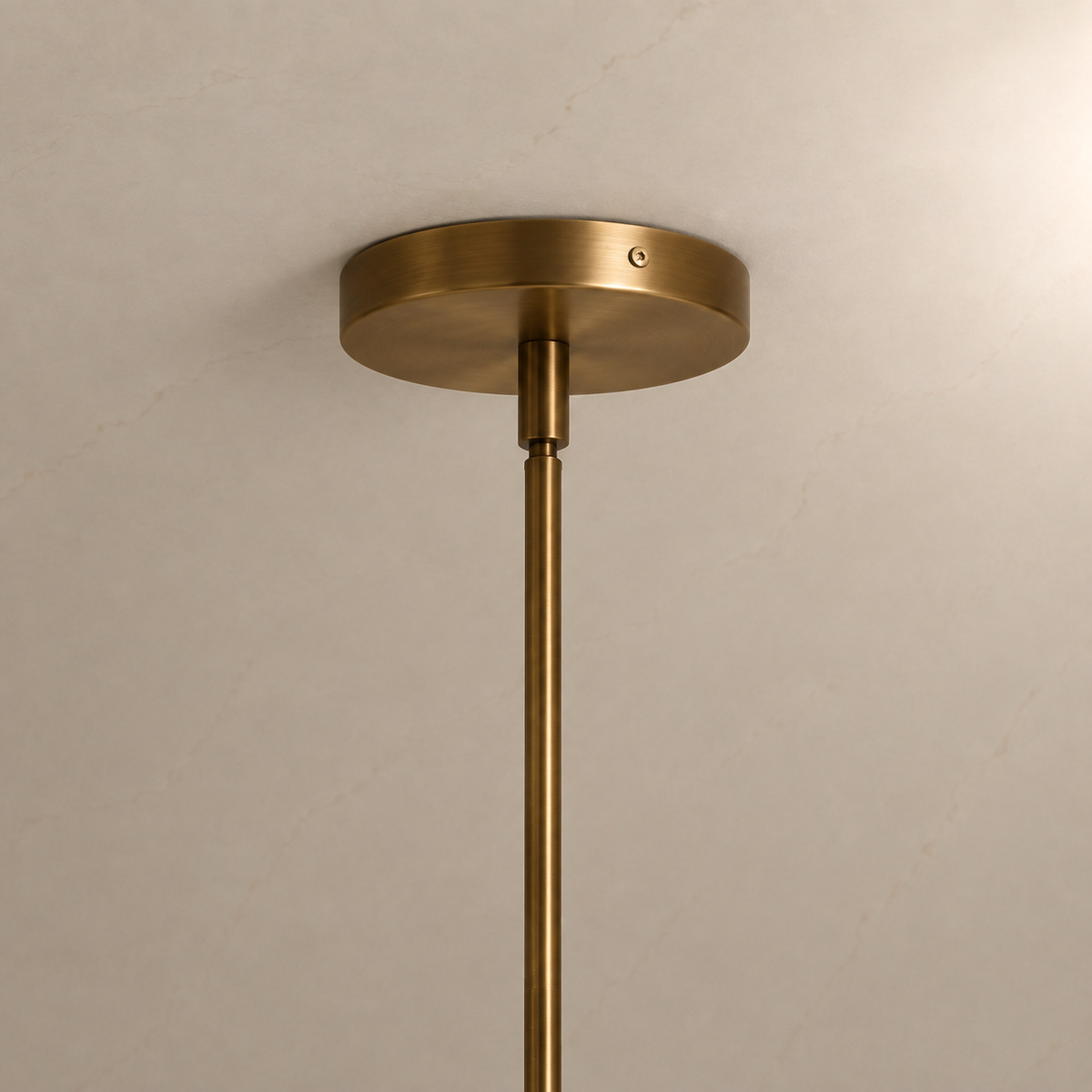 Brevin chandelier antique brass ceiling canopy detail