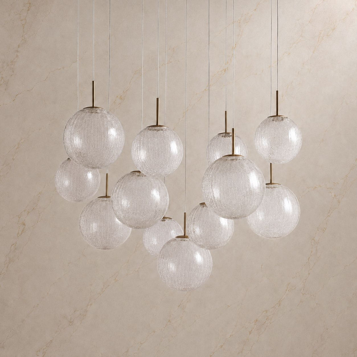 Casen Sculptural Metal Multi-Light Chandelier with lights off