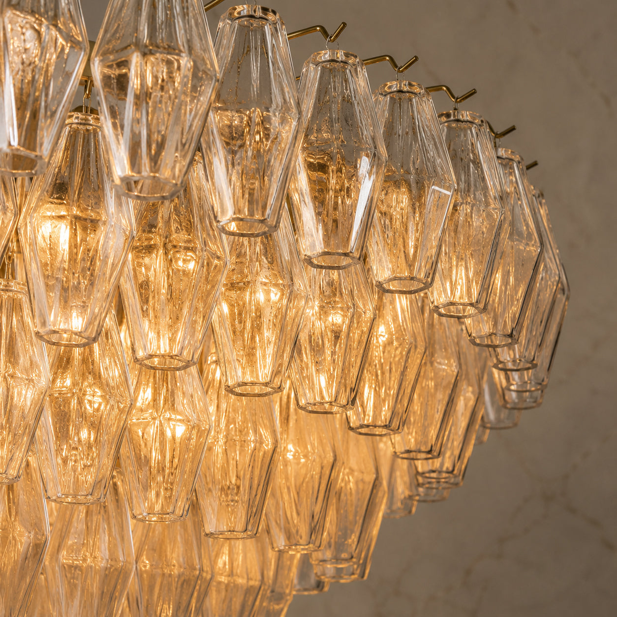 Chiara glass chandelier living room warm glow – Carra Home
