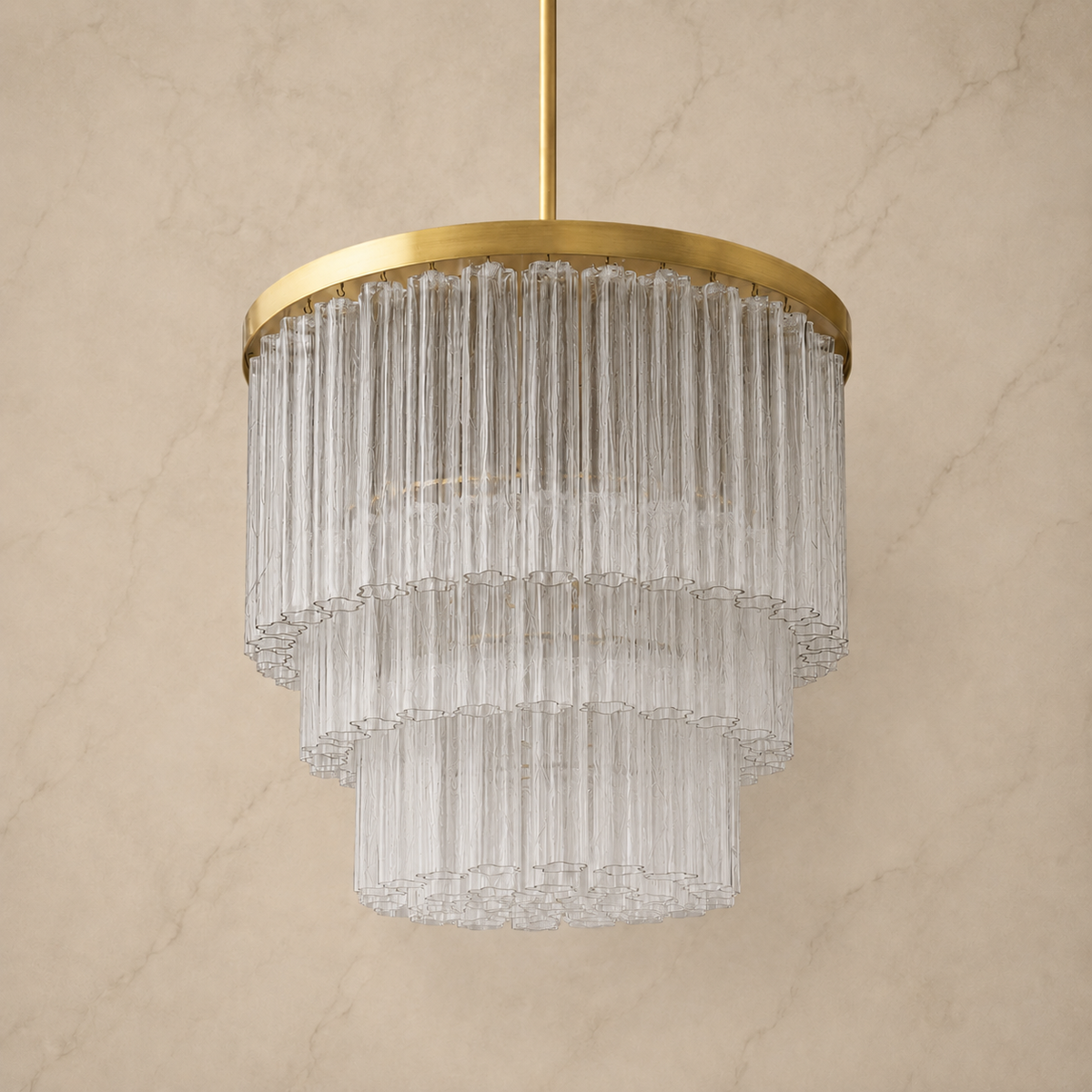 Ciello Crystal Three-Tier Round Chandelier 2