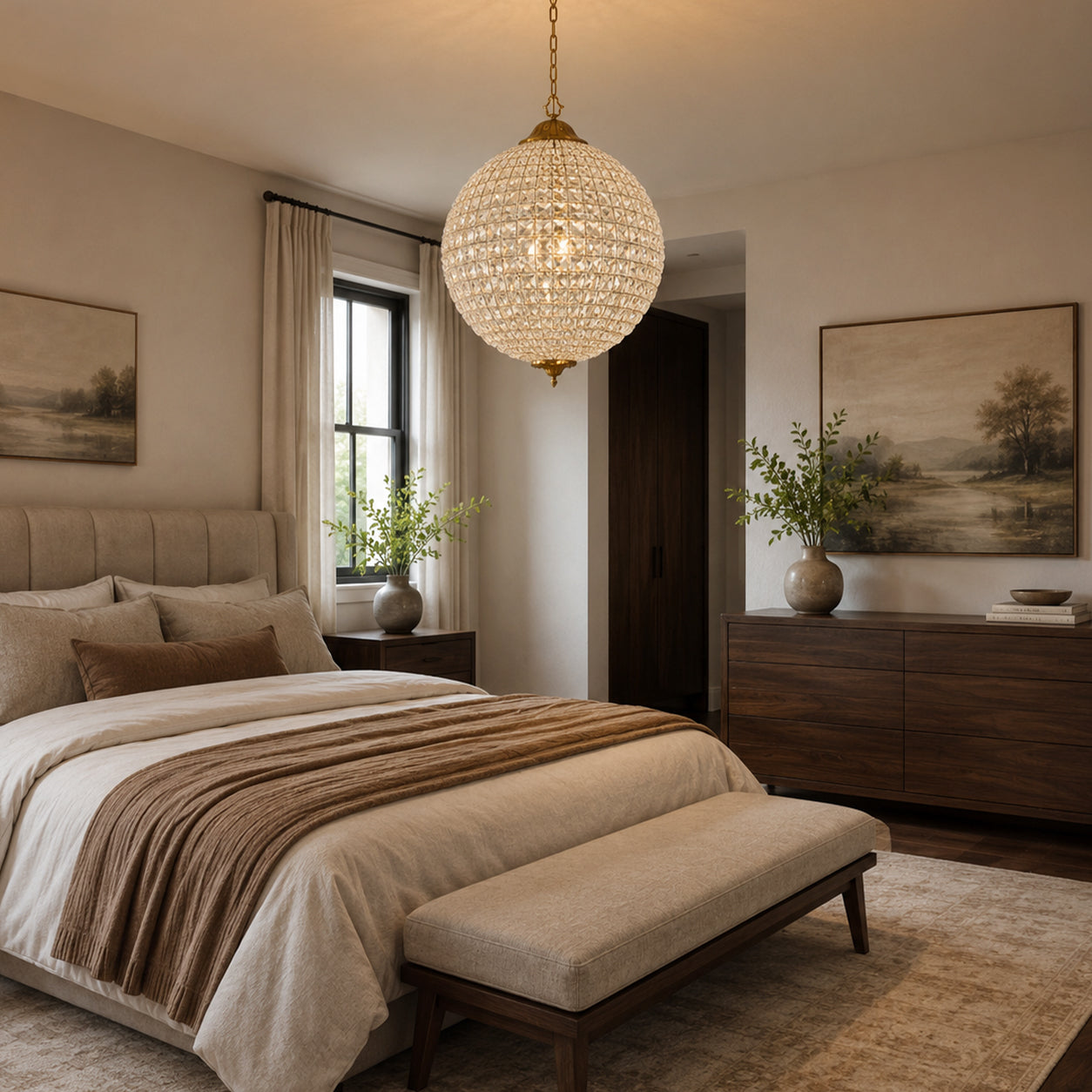 Clarion Crystal Round Chandelier