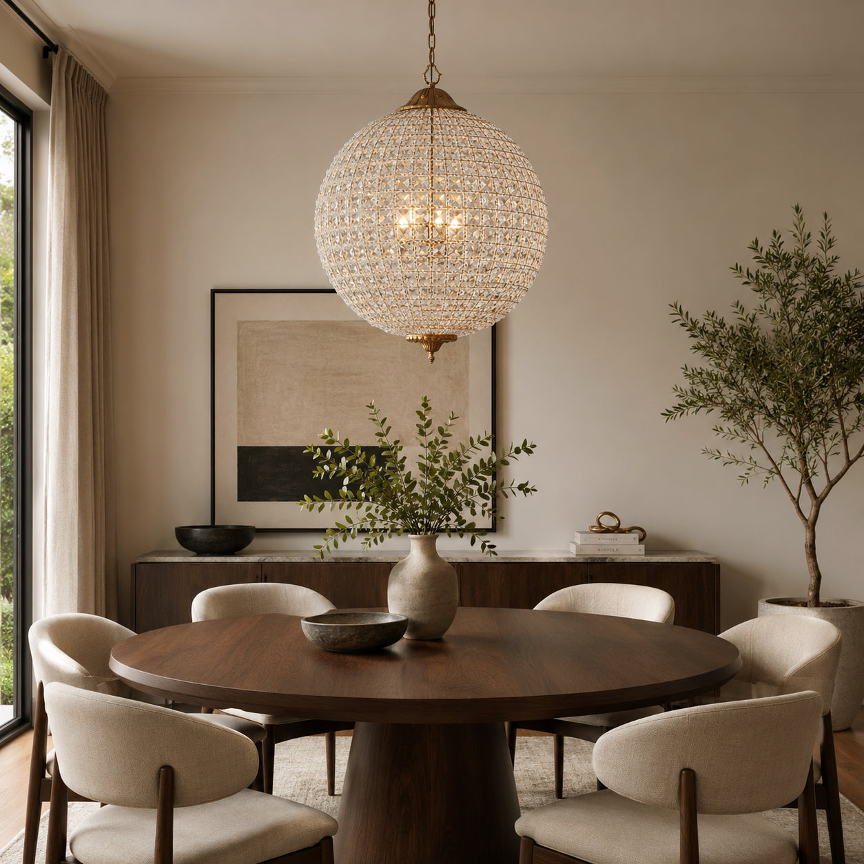 Clarion Crystal Round Chandelier