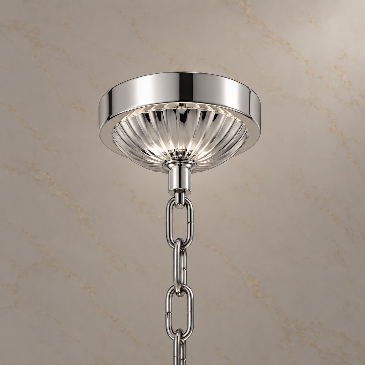 clear textured glass teardrop tiered chandelier ceiling canopy detail
