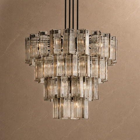 Delsie Gold Glass Round Chandelier product view 9