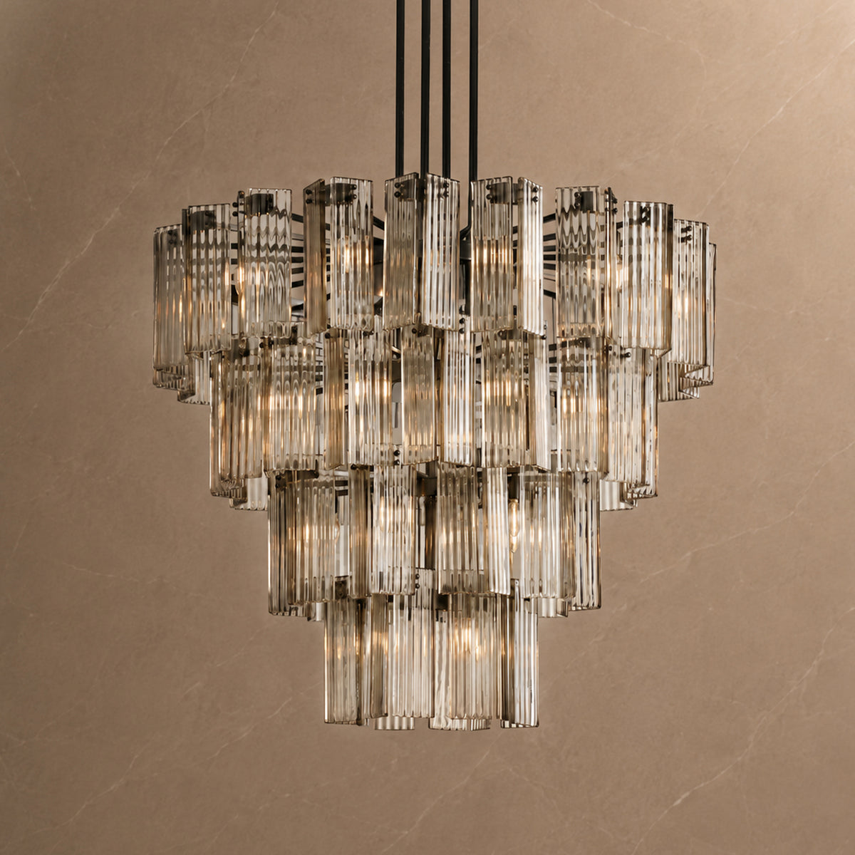 Delsie Gold Glass Round Chandelier product view 09