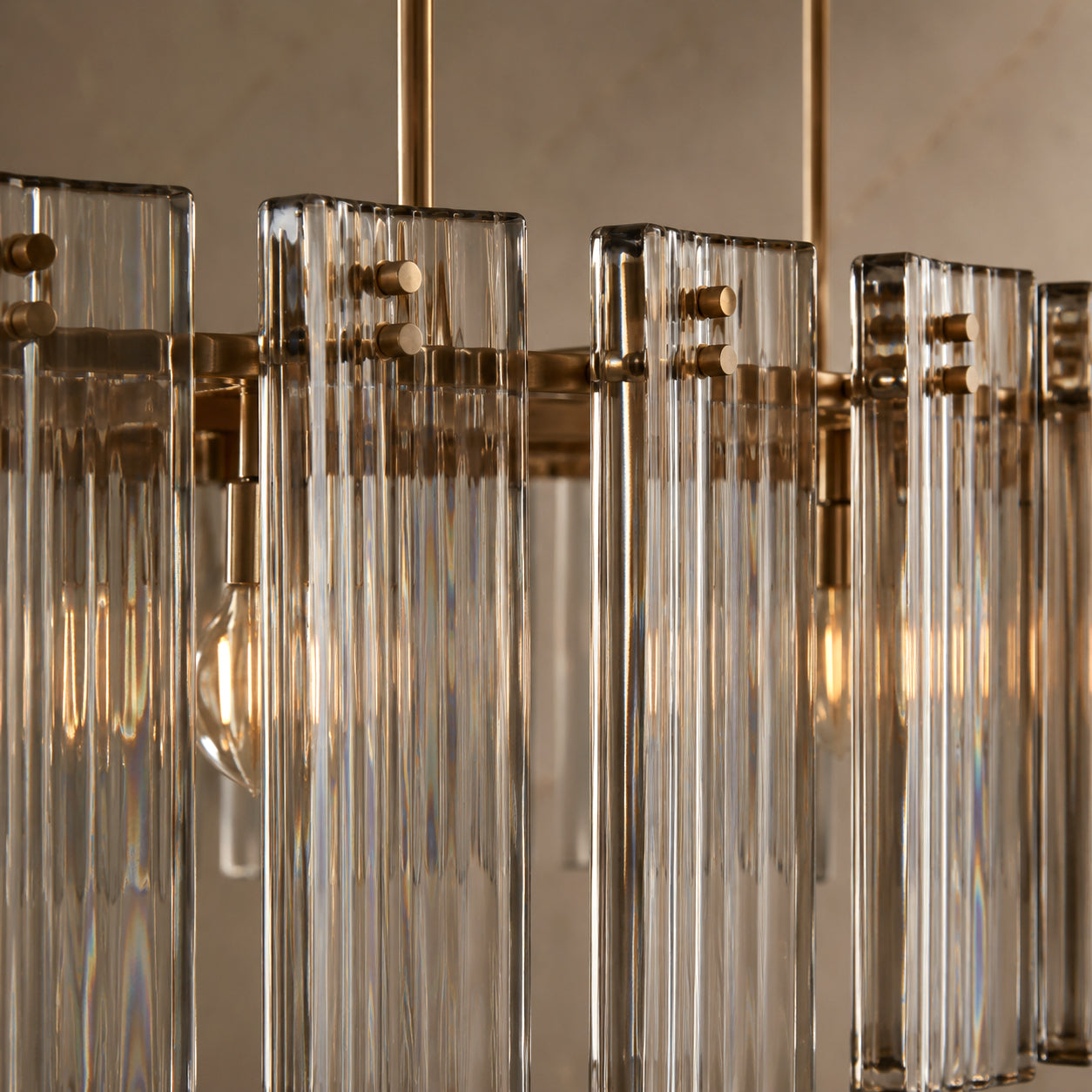 Delsie Glass Oval Chandelier