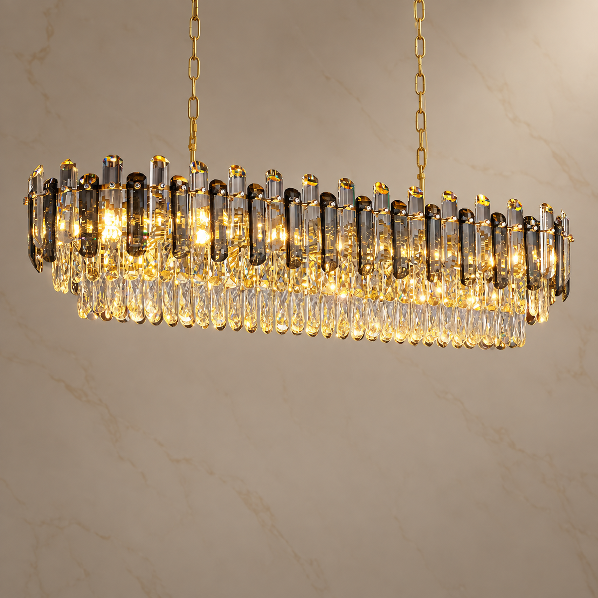 Elarisse Crystal Linear Island Chandelier product view 2