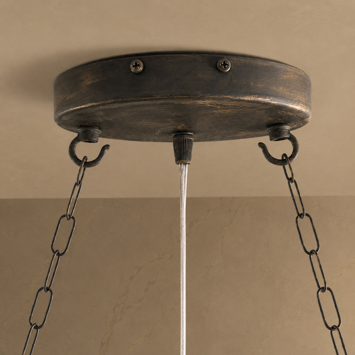 Fiore Crystal Branch Linear Chandelier in Red or Black material and construction detail
