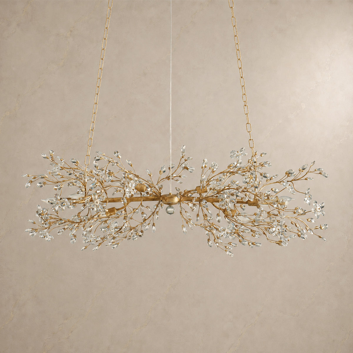 Fiore Crystal Branch Linear Chandelier product view 02