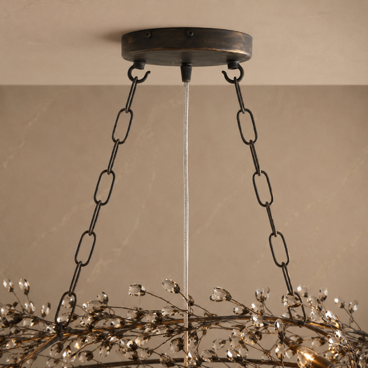 fiore-crystal-crown-chandelier-black-frame-detail-carra-home-1