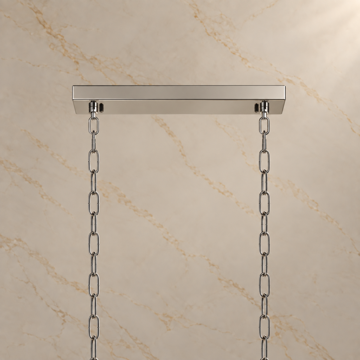 Liora rectangular silver ceiling canopy detail | CARRA HOME