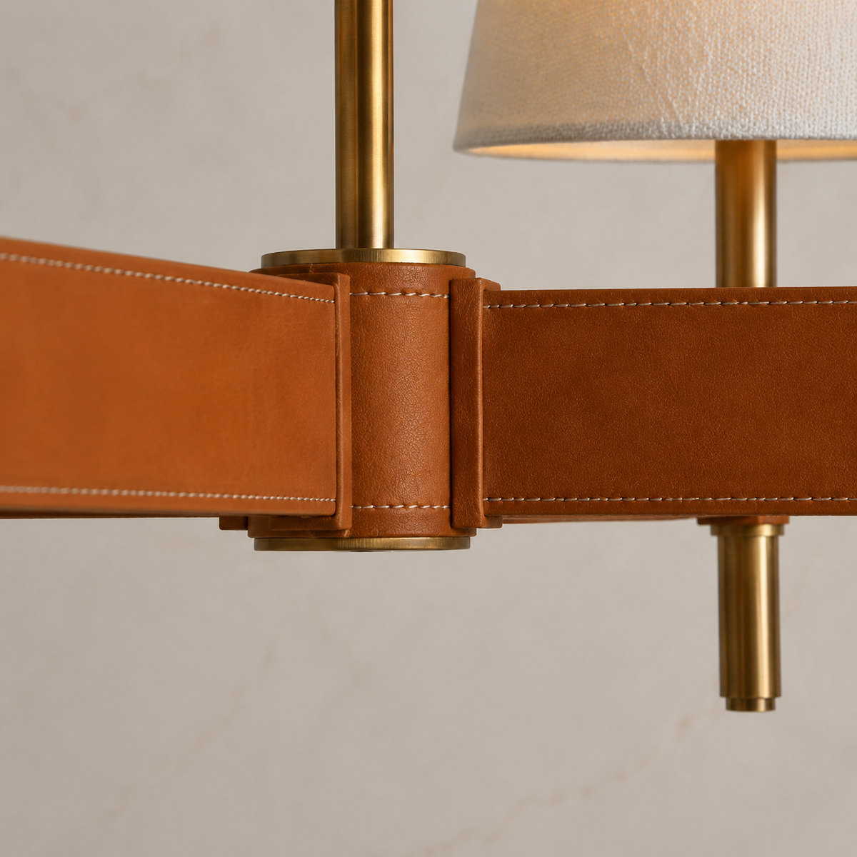 Hastings Leather 4-Light Cross Chandelier 3