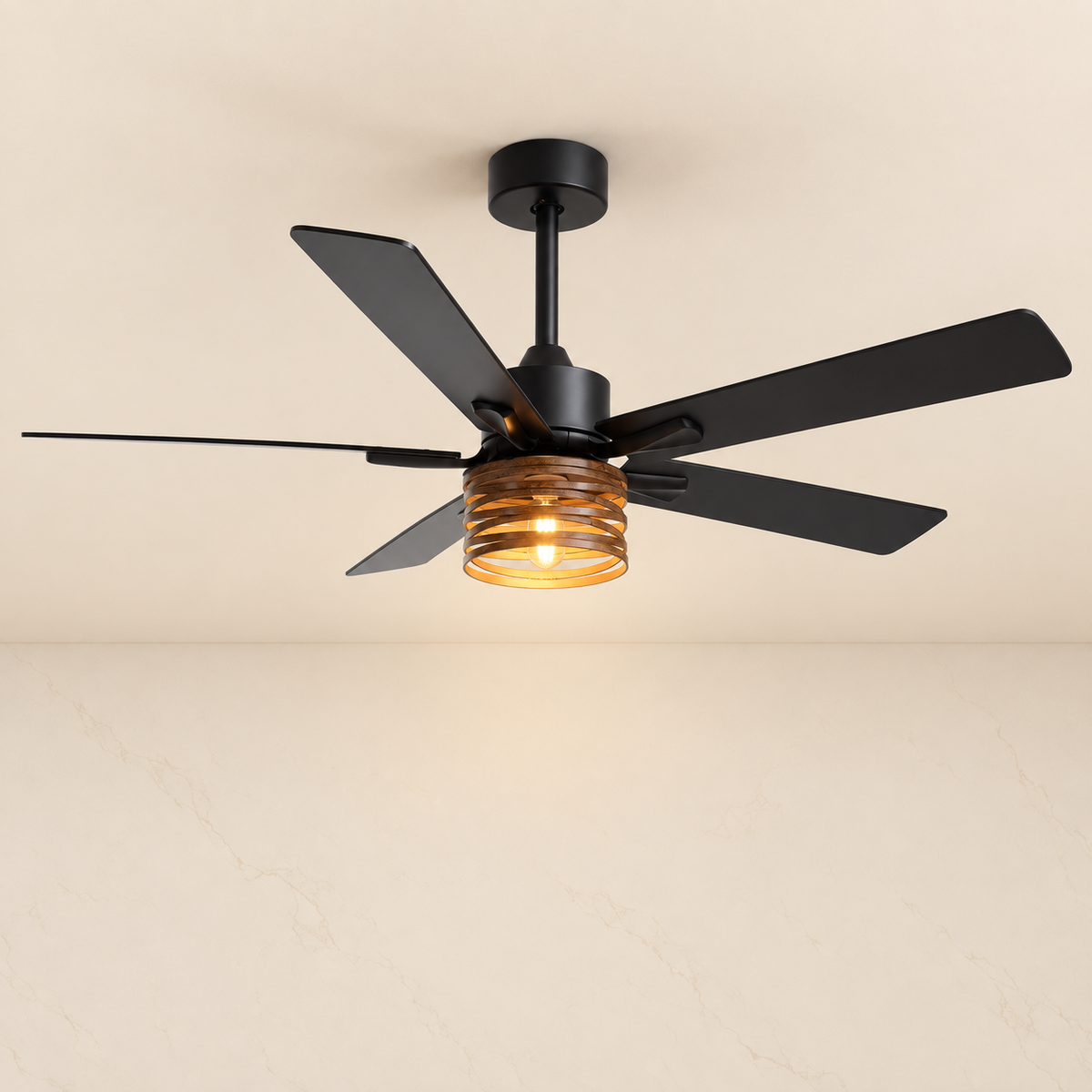 52-inch Industrial Farmhouse Ceiling Fan with Light