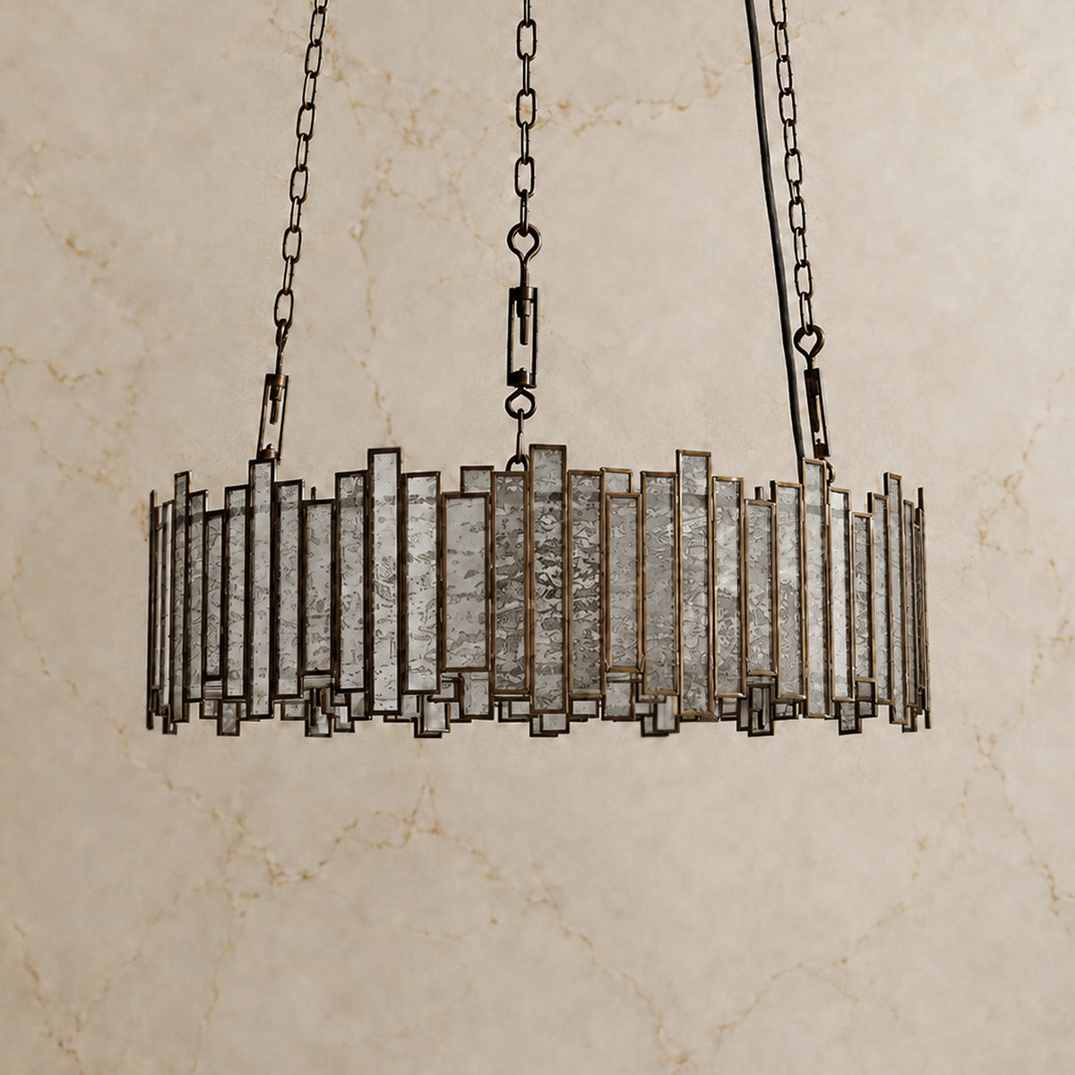 Laila Metal Round Chandelier material and construction detail