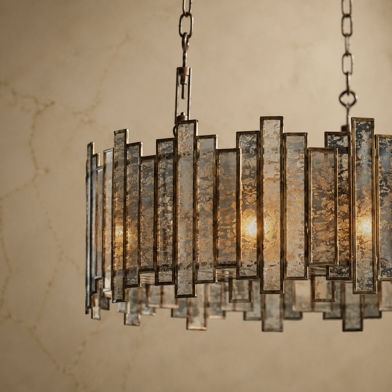 Laila Metal Round Chandelier over dining table – Carra Home