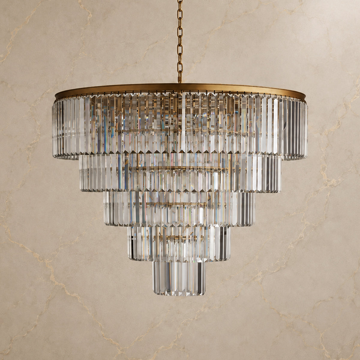 Leyland Crystal Tiered Round Chandelier product view 02