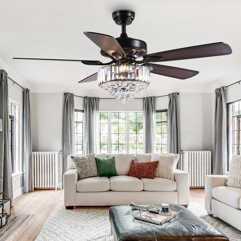 Lumi Crystal Ceiling Fan remote control